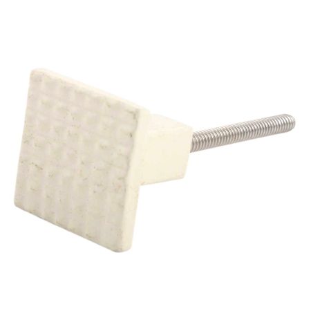 Cream Popular Square Metal Knobs
